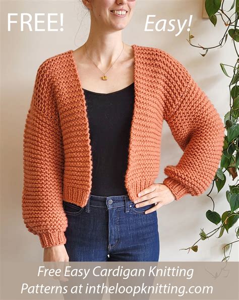Easy Cardigan Knitting Patterns for beginners Knitting patterns for