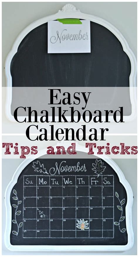 Easy Chalkboard Calendar Tutorial