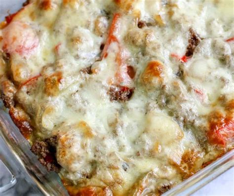 Easy Cheesy Philly Cheesesteak Casserole (you