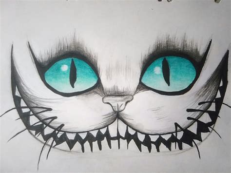 Easy Cheshire Cat Drawing