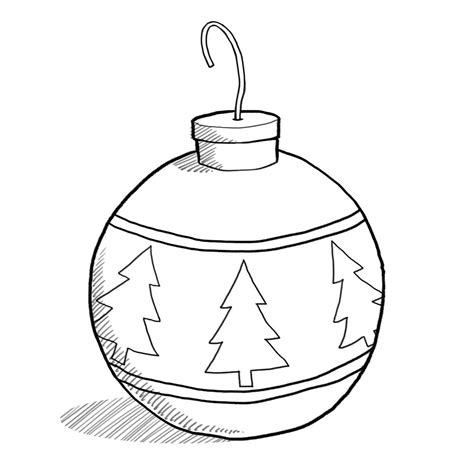 Easy Christmas Ornament Drawing