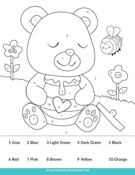 Easy Color By Number Worksheet Free Printable Educational Worksheet