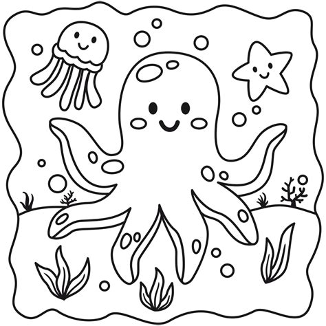 Easy Coloring Sheet For Kids