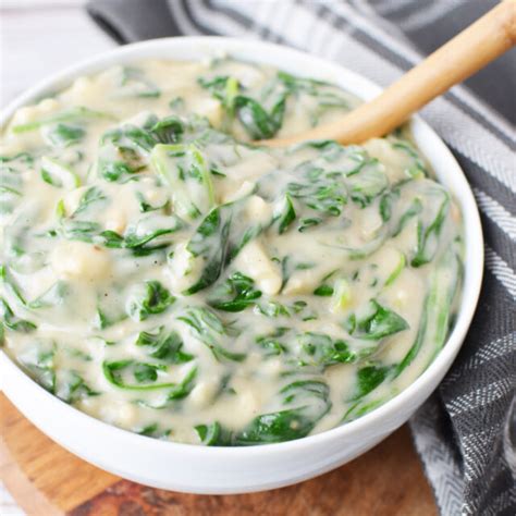 Easy Creamed Spinach - BubbaPie