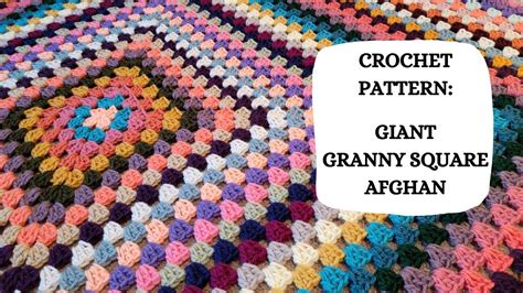 Easy Crochet Pattern Granny Square Afghan Tutorial