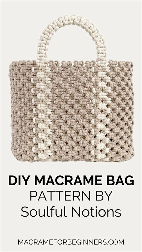 Easy DIY Macrame Bag Pattern for Beginners by Soulful Notions Macrame