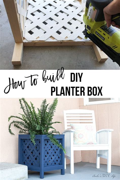 Easy DIY Planter Box Using Vinyl Lattice - Anika