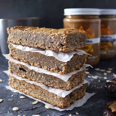 Easy Date Almond Butter Bars - Savory Spin