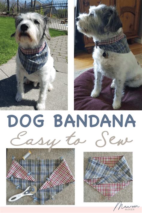 Easy Dog Bandana Sewing Tutorial Maureen Maker Surface Pattern Designer Sewing Pattern Designer