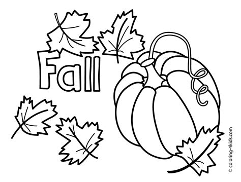 Easy Fall Coloring Pages Printable
