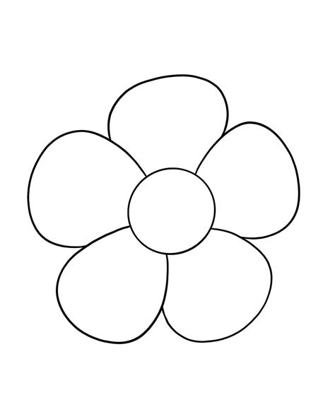 Easy Flower Coloring Page