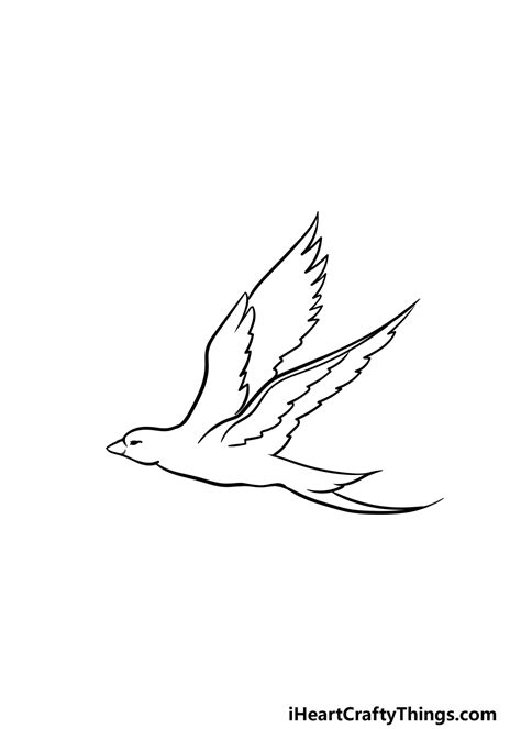 Easy Flying Bird Drawing