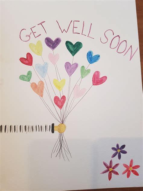 Easy Get Well Soon Card Idea For Kids