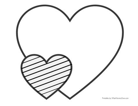 Easy Heart Coloring Pages