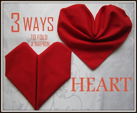 Easy Heart Napkin Fold Instructions - Press Print Party