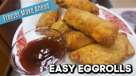 Easy Homemade Egg Rolls Freezer Make Ahead Recipe - YouTube