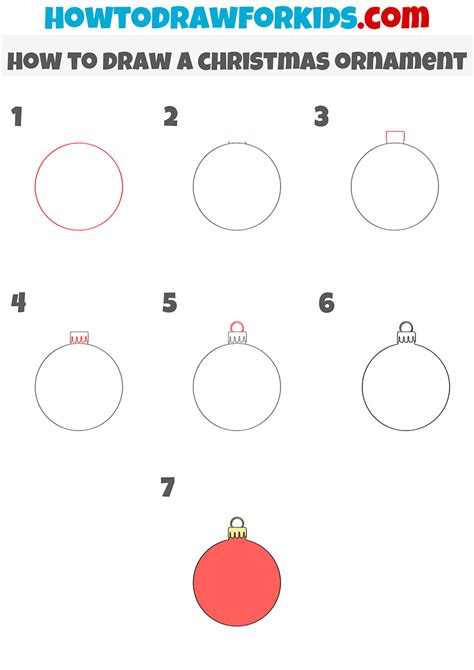 Easy How to Draw a Christmas Ornament Tutorial