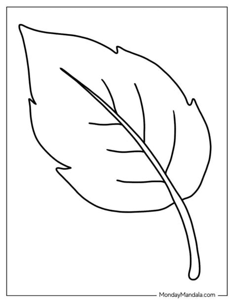 Easy Leaf Coloring Pages