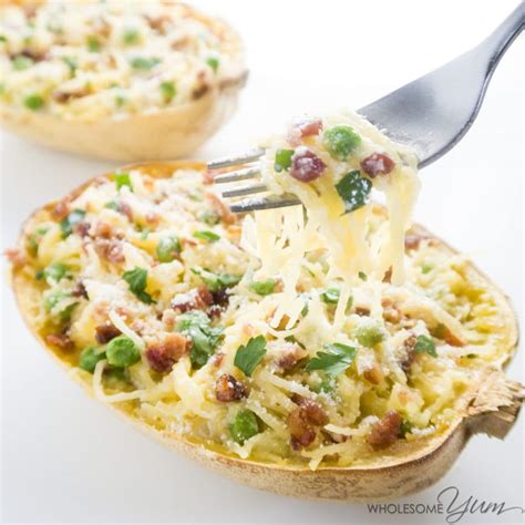 Easy Low Carb Spaghetti Squash Carbonara Recipe - Wholesome …