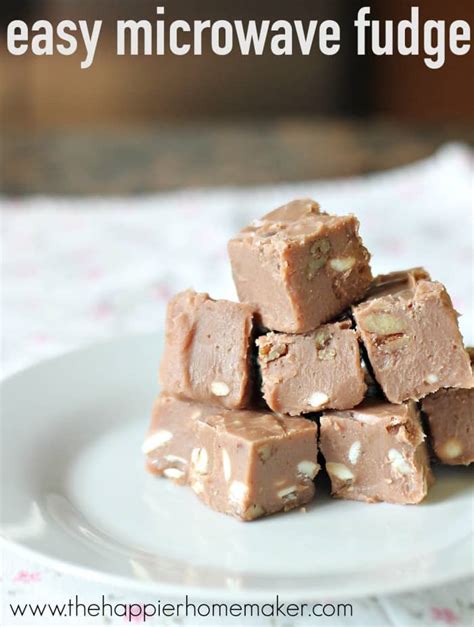 Easy Microwave Fudge Recipe - The Happier Homemaker