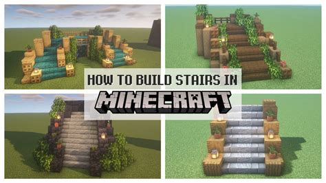Easy Minecraft Staircase Designs! Minecraft Tutorial YouTube