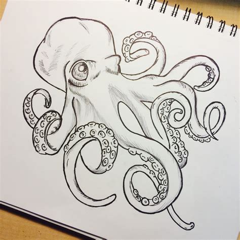 Easy Octopus Drawing