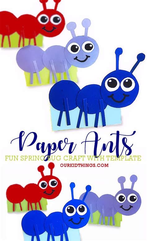 Easy Paper Ant Craft Ant crafts, Insect crafts, Preschool art projects