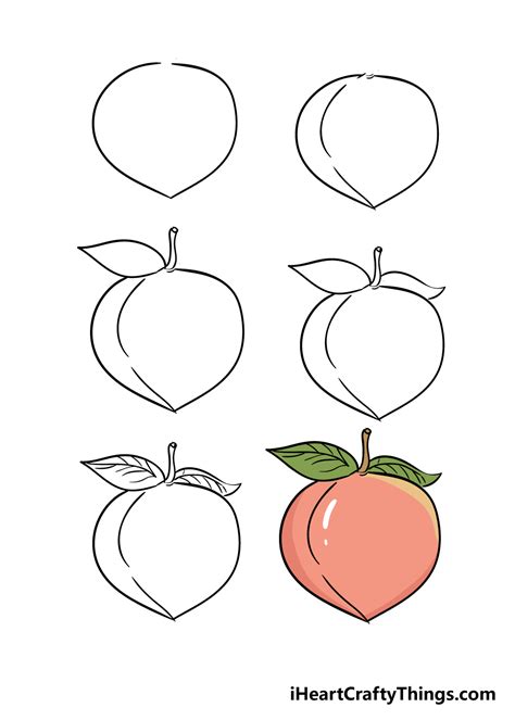 Easy Peach Drawing