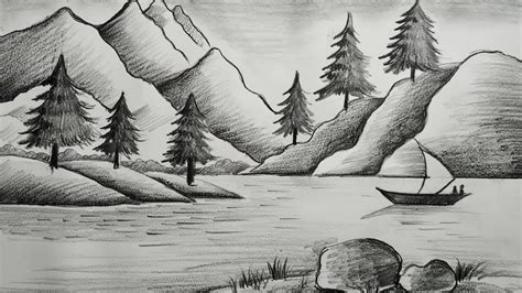 Easy Pencil Landscape Drawings