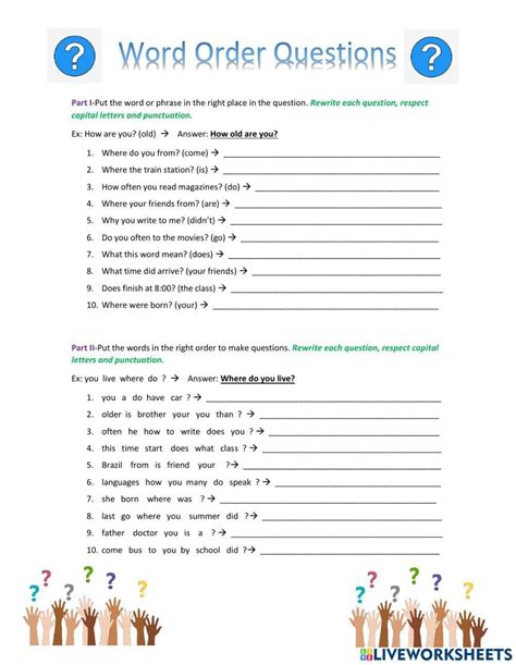 Easy Questions Word Order
