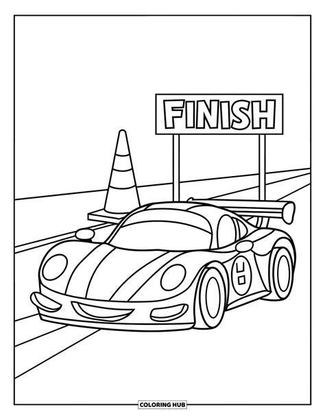 Easy Race Car Coloring Pages