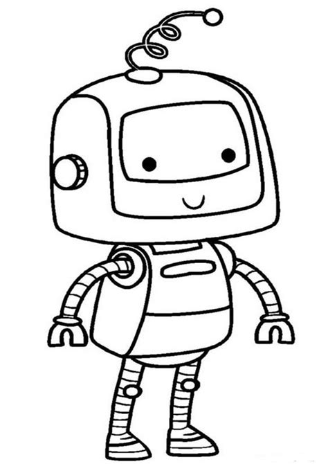 Easy Robot Coloring Pages