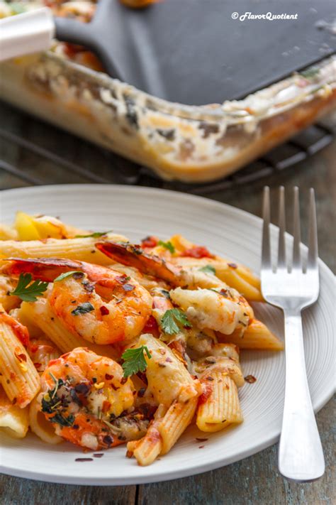 Easy Shrimp Alfredo Pasta Bake Flavor Quotient