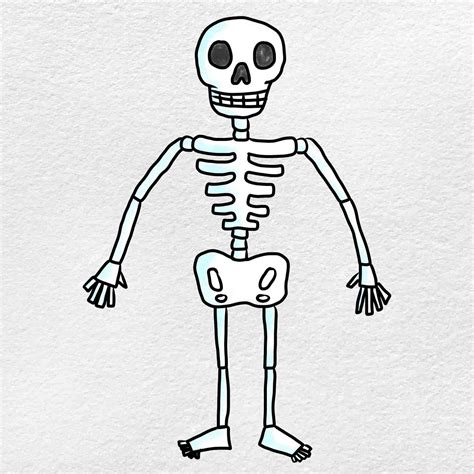 Easy Simple Skeleton Drawing