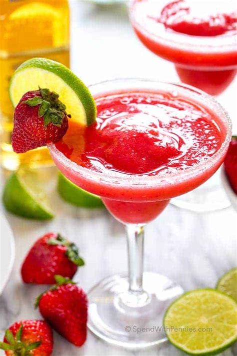 Easy Strawberry Margaritas - Spend With Pennies