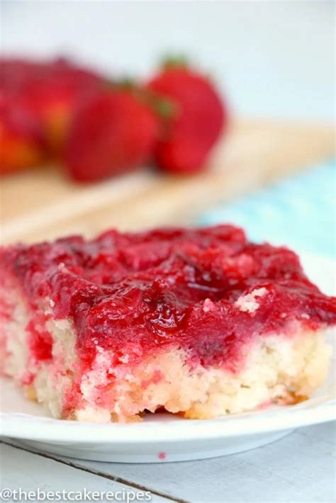 Easy Strawberry Upside Down Cake Recipe {Semi-Homemade