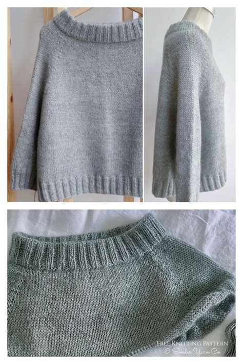 Easy Sunday Morning Pullover Sweater Free Knitting Pattern