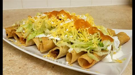 Easy Taquitos Rolled Tacos Recipe - YouTube