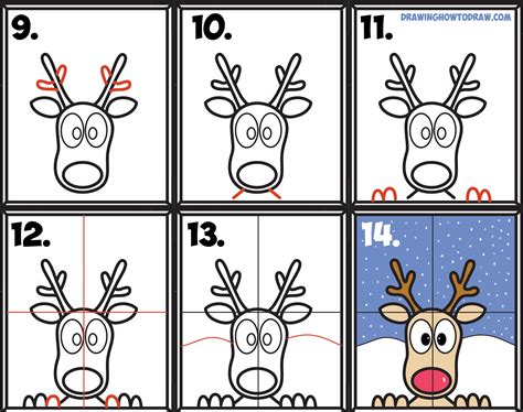 Easy To Draw A Reindeer