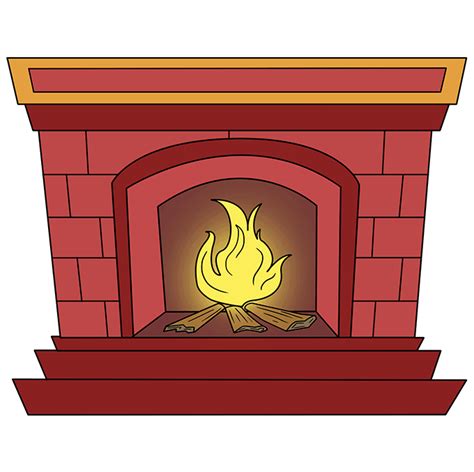 Easy To Draw Fireplace