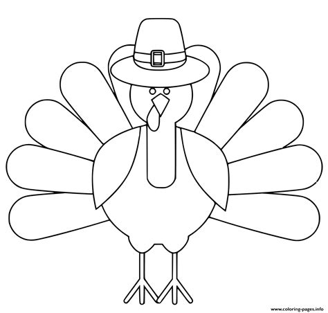 Easy Turkey Coloring Page