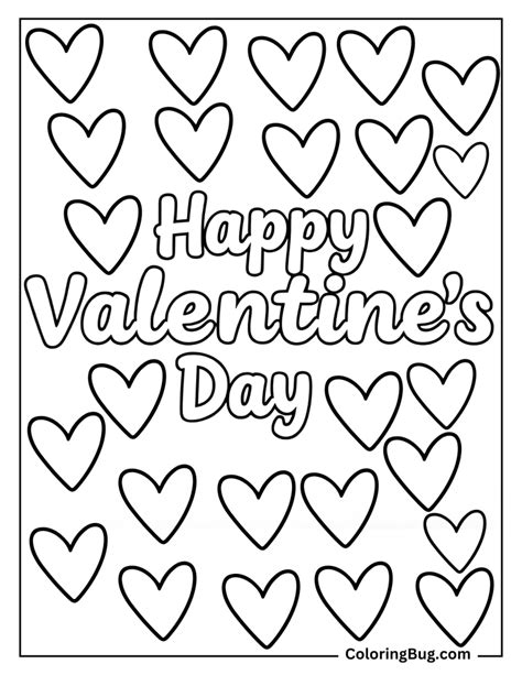 Easy Valentines Coloring Pages
