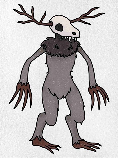 Easy Wendigo Drawing
