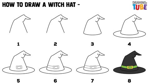 Easy Witch Hat Drawing