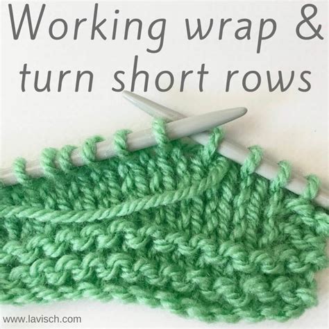 Easy Wrap and Turn In Knitting Tutorial for Short Rows Wrap and turn
