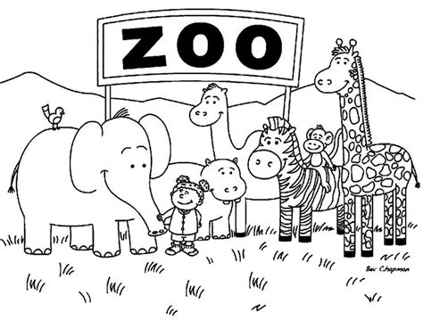 Easy Zoo Animals Coloring Pages