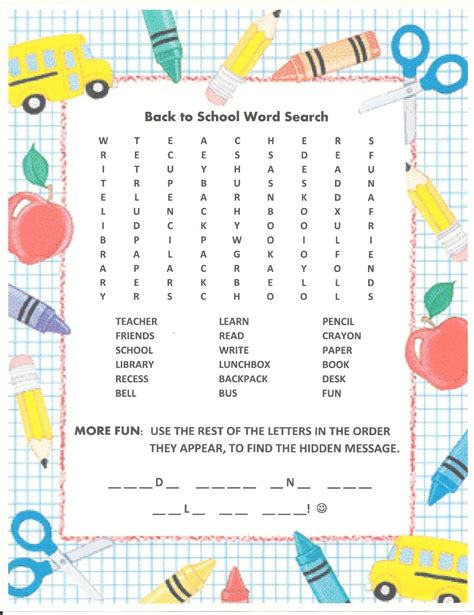 Easy and Simple Word Search Activity Shelter