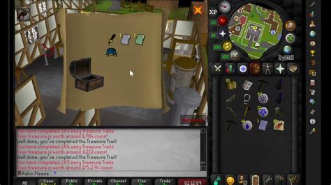 Easy clues generate a minimum of 2 rewards and a maximum of 4, granting an average of 3 rewards per casket. The rewards consist of generic items, shared treasure trail items and items that are unique for easy clues. Additionally, players have a 1/50 chance to receive a master clue scroll upon opening an easy casket.. 