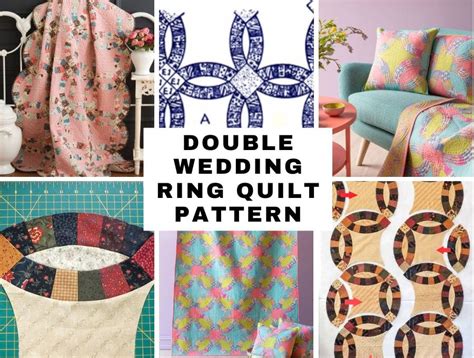 Easy double wedding ring quilt pattern.  Using wedding ring quilt template...