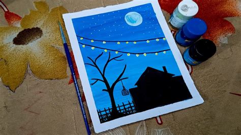 Easy drawing with poster colours Drawing tutorial Step by step